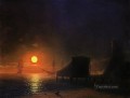 Luz de luna en Feodosia 1852 Romántico Ivan Aivazovsky Ruso
